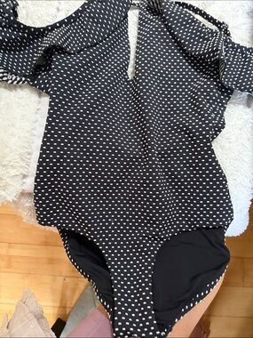 Red Carter Black and White Polka Dot women’s
One-Piece